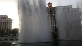 Las Vegas Strip Bellagio fountain show Big Spender Shirley Bassey October 2019