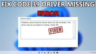 How to Fix Code 39 Driver Error Windows 11 or 10  Fix Error Code 39 Windows 1087 2023