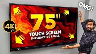 I Bought a HUGE 75-INCH 4K *TOUCH SCREEN* Panel for My STUDIO️ VUTEC 4K Interactive Panel Review