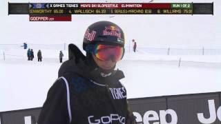 Nick Goepper Lands on One Ski - Winter X Games