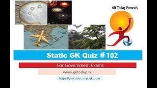 GKTodays Static GK Quiz-102 World Geography