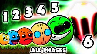 Geometry Dash ALL PHASES  FNF VS Geometry Dash  Fire In The Hole - Lobotomy Geometry DashFNF Mod