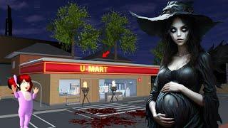 Pregnant WITCH Appeared at U - Mart   SAKURA School Simulator Horror Drama 