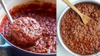 طريقة عمل صلصة اللحمة المفرومة  صلصة اللحم  Meat sauce