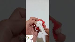 how to tie hair and beard to the doll #amigurumi #crochet #амигуруми #قلاب_بافی #viral #코바늘인형