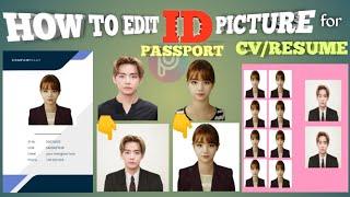 HOW TO EDIT  EASY AND FORMAL SUIT ID  RESUME  PASSPORT PICTURETUTORIAL