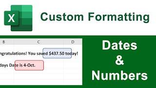 Use Formatted Dates and Numbers within Other Text