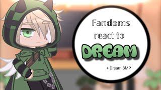  Fandoms react to Dream + Dream SMP  Part 1  My AU  Gacha Club 