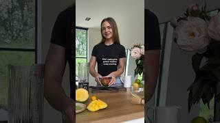 making an iced mango matcha every morning 