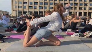 Couldnt be better Danes fall for beer yoga by Copenhagens harbour  AFP