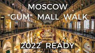 Walking in GUM Shopping Mall  Famous Moscow Department Store on Red Square