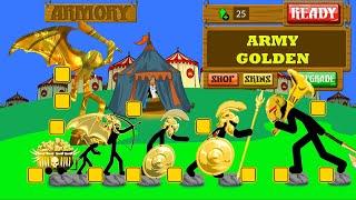 New Update Army Golden Max Upgrade x99999999999 Power  Stick War Legacy