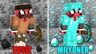 EVSİZ MADENCİ VS MİLYONER MADENCİ - Minecraft