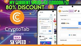 CryptoTab Browser MAX Speed with 5X Cloud Boost and Earnings in 2 Days