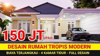 DESAIN RUMAH 4 KAMAR TIDUR BISA SEMURAH INI  - Desain Rumah Tropis Modern - Desain Rumah 2023