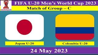 Japan U-20 vs Colombia U-20 - Football Match - FIFA U-20 Mens World Cup 2023