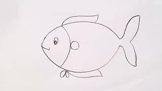 how to draw fish drawing easy step by step@aaravdrawingcreative1112