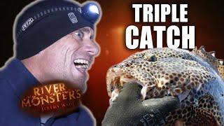 Triple Catch Special  Grouper Tigerfish & Black Jack  River Monsters