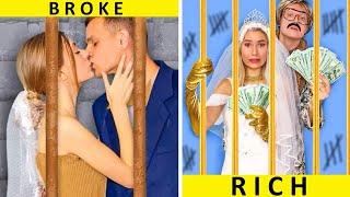Rich Jail vs Broke Jail Funny Situations & DIY Crafts by Mr Degree