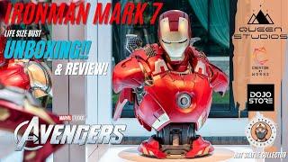 Mark 7 Life Size Bust Unboxing & Review  Queen Studios Collectibles