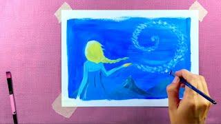 Painting Elsa Disneys Frozen  Relaxing Art and Music