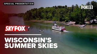 Aerial drone video summertime in Wisconsin