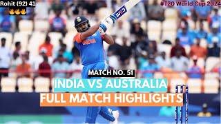 INDIA VS AUSTRALIA  Full Match Highlights  Rohit Sharma Batting Cricket Highlights  #T20WorldCup