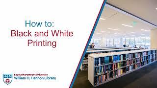 How to Black & White Printing