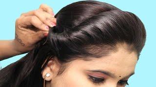 Quick and easy collegeparty hairstyle  Front hairstyle  Easy party hairstyle  hair style girls