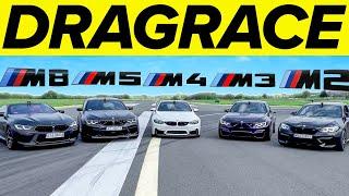 BMW M2 vs M3 vs M4 vs M5 vs M8 DRAG RACE