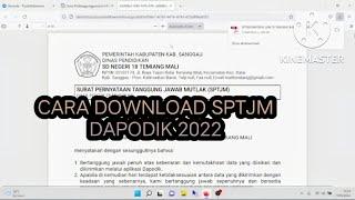 Cara Download SPTJM Dapodik 2022