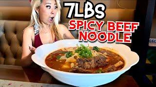 7LB SPICY BEEF NOODLE SOUP at Noodle King in Las Vegas NV #RainaisCrazy