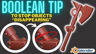 Boolean Tip for Blender - Stop your objects disappearing
