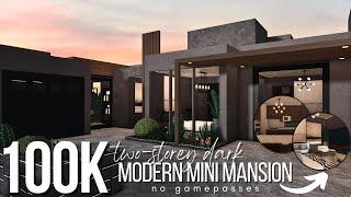 BLOXBURG  NO GAMEPASS 2 Storey Dark Modern Mini Mansion  100k  Speedbuild