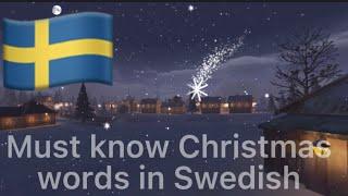 Learn Christmas words in Swedish  in English and Swedish