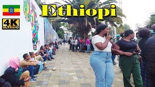 የሰው አይነት የሚታይበት የሜክሲኮ አካባቢ  Addis Ababa Walking TourShebelle Hotel  4K Tourist attractiveness