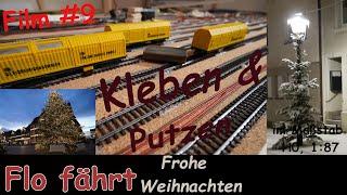 Frohe Weihnachten wünscht Euch Flo fährt im Film #9 vom Bau der Märklin Eisenbahn.