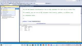 21.SSIS TUTORIAL -  OLE-DB COMMAND TRANSFORMATION - UPDATE  STATEMENT  - HINDI .