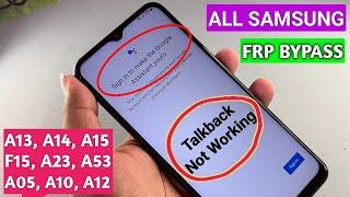 Samsung FRP Bypass TalkBack Not Working 2024  Samsung A12A04A13A23A02A51F15 Frp Unlock