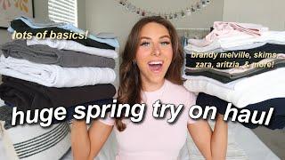 HUGE SPRING BASICS TRY ON CLOTHING HAUL 2023  everything I bought in new york *trendy*