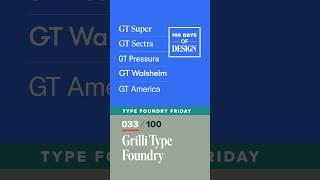 Grilli Type Foundry  Day 33 of 100 Days of Design  #shorts