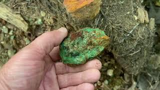 Collecting Malachite Copper Ore