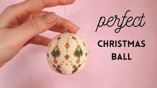 Perfect Bead crochet Christmas ball  Bead ball tutorial  Christmas ornament