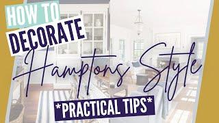 HOW TO Decorate HAMPTONS Style  Top 5 ESSENTIAL Tips To Get The Look NOW