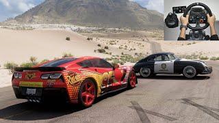 Lightning McQueen Police Chase   Cars Movie  Forza Horizon 5  Steering wheel + Shifter