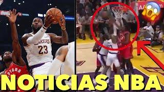 Pascal Siakam NASTY Block on Lebron James Siakam Tapón a Lebron James Lakers vs Raptors