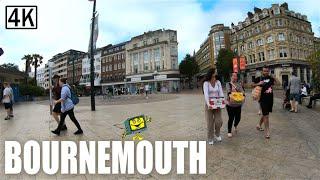 BOURNEMOUTH Dorset 2021- Town Centre Beach & Gardens - 4K Virtual Walk