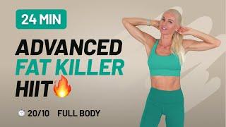 24 Min Tabata Advanced Fat Killer Full Body Workout - HIIT No Equipment Home Workout