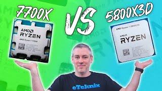 Ryzen 7 7700X Vs Ryzen 7 5800X3D 42 Game Benchmark  1080p 1440p & 4K