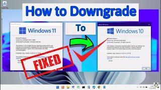 How to Downgrade Windows 11 to Windows 10 Without Losing Data  2023